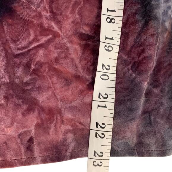 AE Outfitters Y2K Top Women's Large Off-Shoulder Watercolor Rock Concert Velvet - Picture 7 of 7